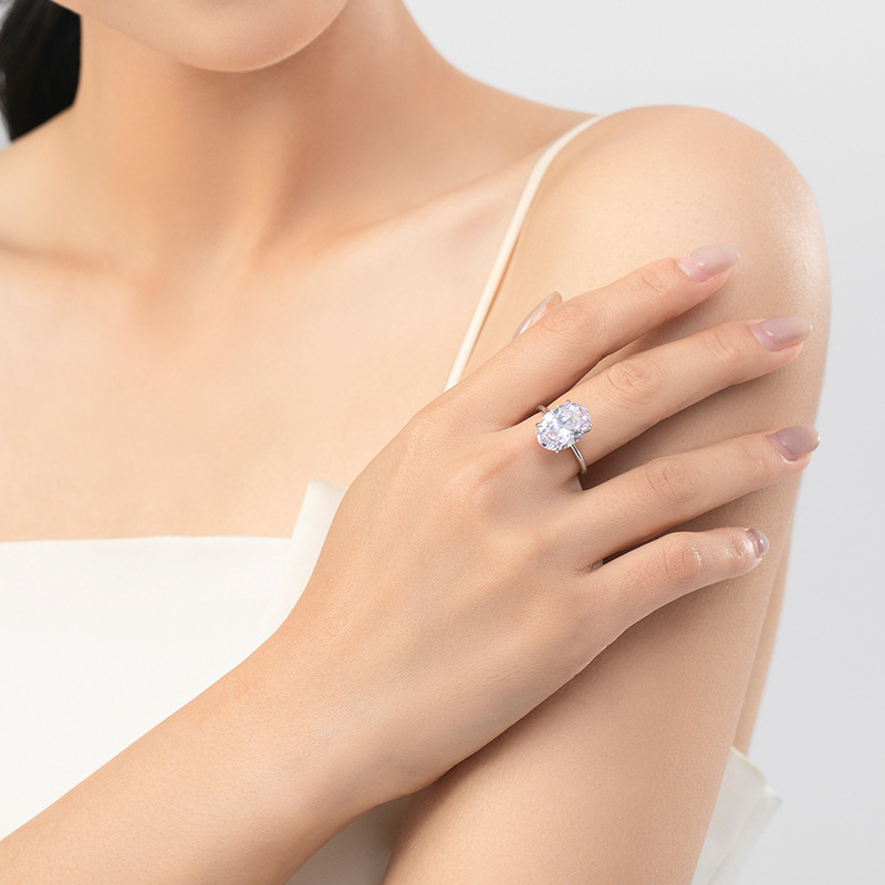 𝘾𝙕𝙏𝙄𝘾𝙇𝙀™Magnetisk terapi moissanittdiamantring (💍Ringen er justerbar og er en uniseksmodell)🛒🛒