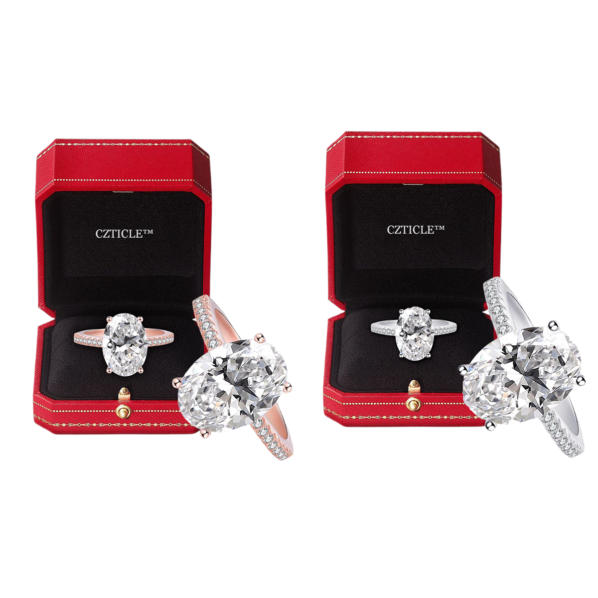 𝘾𝙕𝙏𝙄𝘾𝙇𝙀™Magnetisk terapi moissanittdiamantring (💍Ringen er justerbar og er en uniseksmodell)🛒🛒