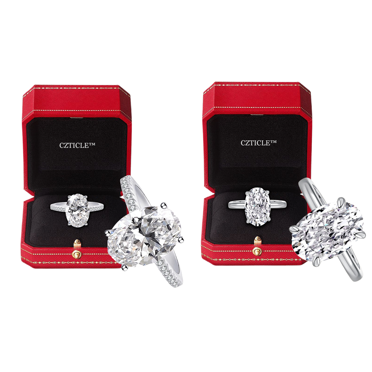 𝘾𝙕𝙏𝙄𝘾𝙇𝙀™Magnetisk terapi moissanittdiamantring (💍Ringen er justerbar og er en uniseksmodell)🛒🛒