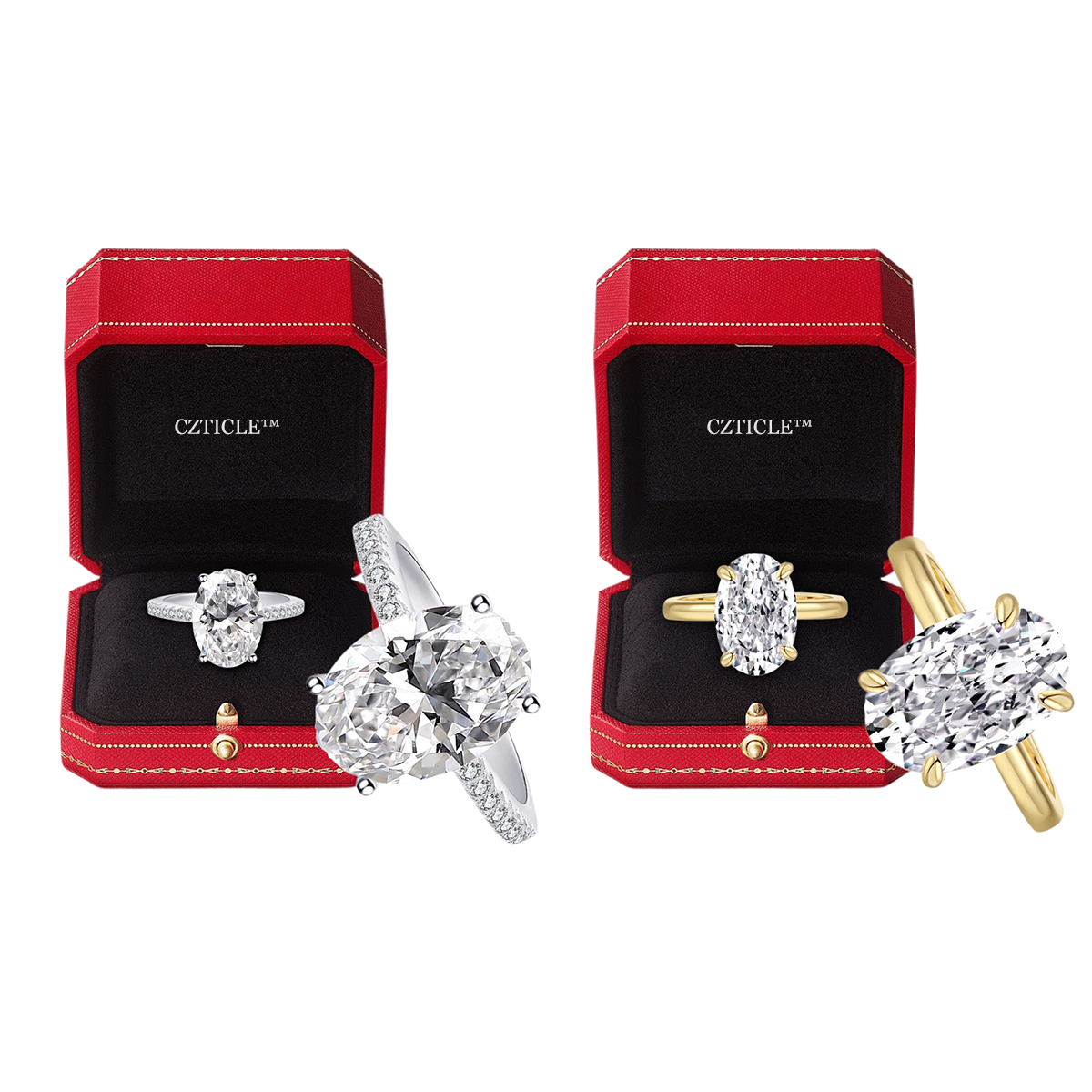 𝘾𝙕𝙏𝙄𝘾𝙇𝙀™Magnetisk terapi moissanittdiamantring (💍Ringen er justerbar og er en uniseksmodell)🛒🛒