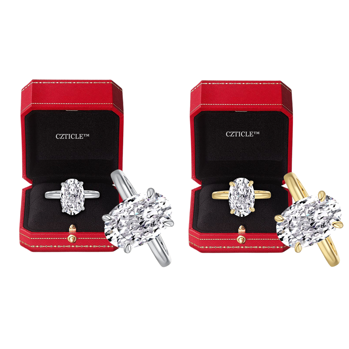 𝘾𝙕𝙏𝙄𝘾𝙇𝙀™Magnetisk terapi moissanittdiamantring (💍Ringen er justerbar og er en uniseksmodell)🛒🛒
